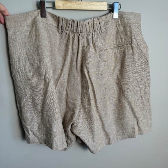 Old Navy Women's Linen Blend Beige/Tan Walking High-Rise Shorts Size XXL Beach - Picture 4 of 14